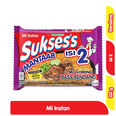 Sukses's Isi 2 Mi Instan Goreng Rendang 132 g
