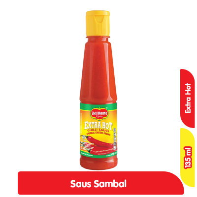 Del Monte Saus Sambal Ekstra Pedas Botol 135 ml