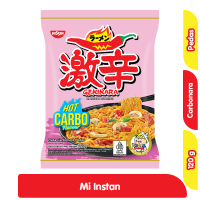Gekikara Ramen Mi Instan Goreng Carbonara Pedas 120 g