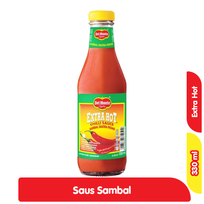 Del Monte Sambal Ekstra Pedas Botol 330 ml