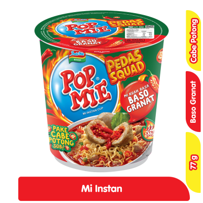 Pop Mie Mi Instan Cup Baso Granat 77 g