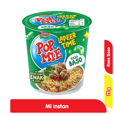 Pop Mie Lapeer Time Mi Instan Cup Bakso 75 g