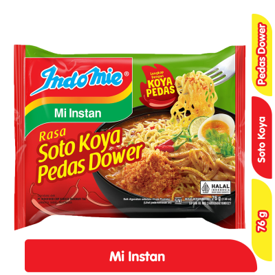 Indomie Mi Instan Soto Koya Pedas Dower 76 g