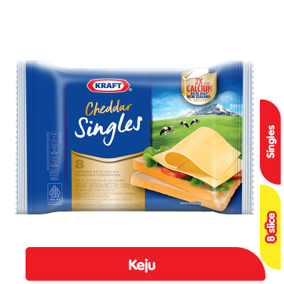 Kraft Keju Cheddar Singles 8 Lembar